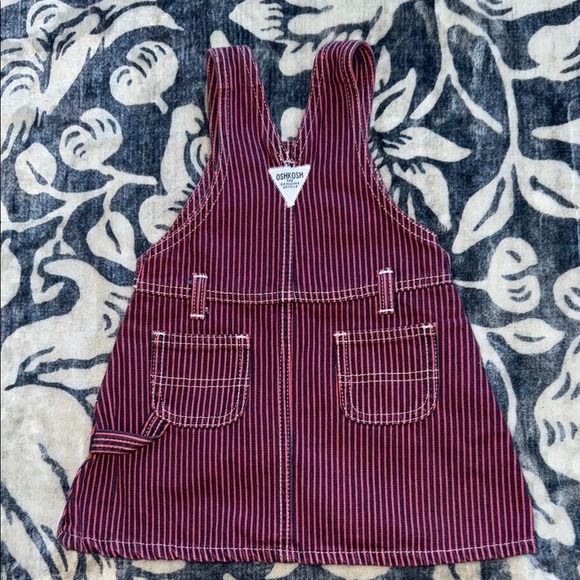 Vintage OshKosh B'gosh Pink and Blue Striped Denim dress - Picture 5 of 9